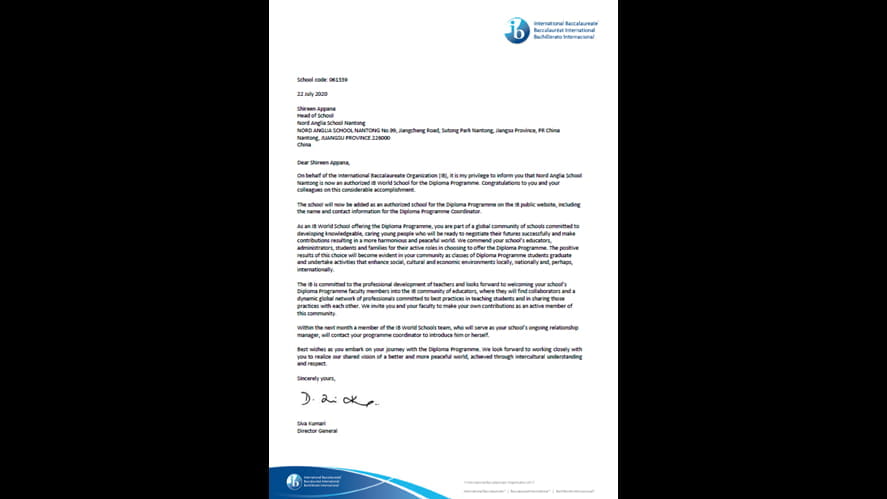 【喜訊】我校通過國際文憑組織授權(quán)，成為IB世界學(xué)校 - Happy News Our school is authorized by the International Baccalaureate Organization as an IB World